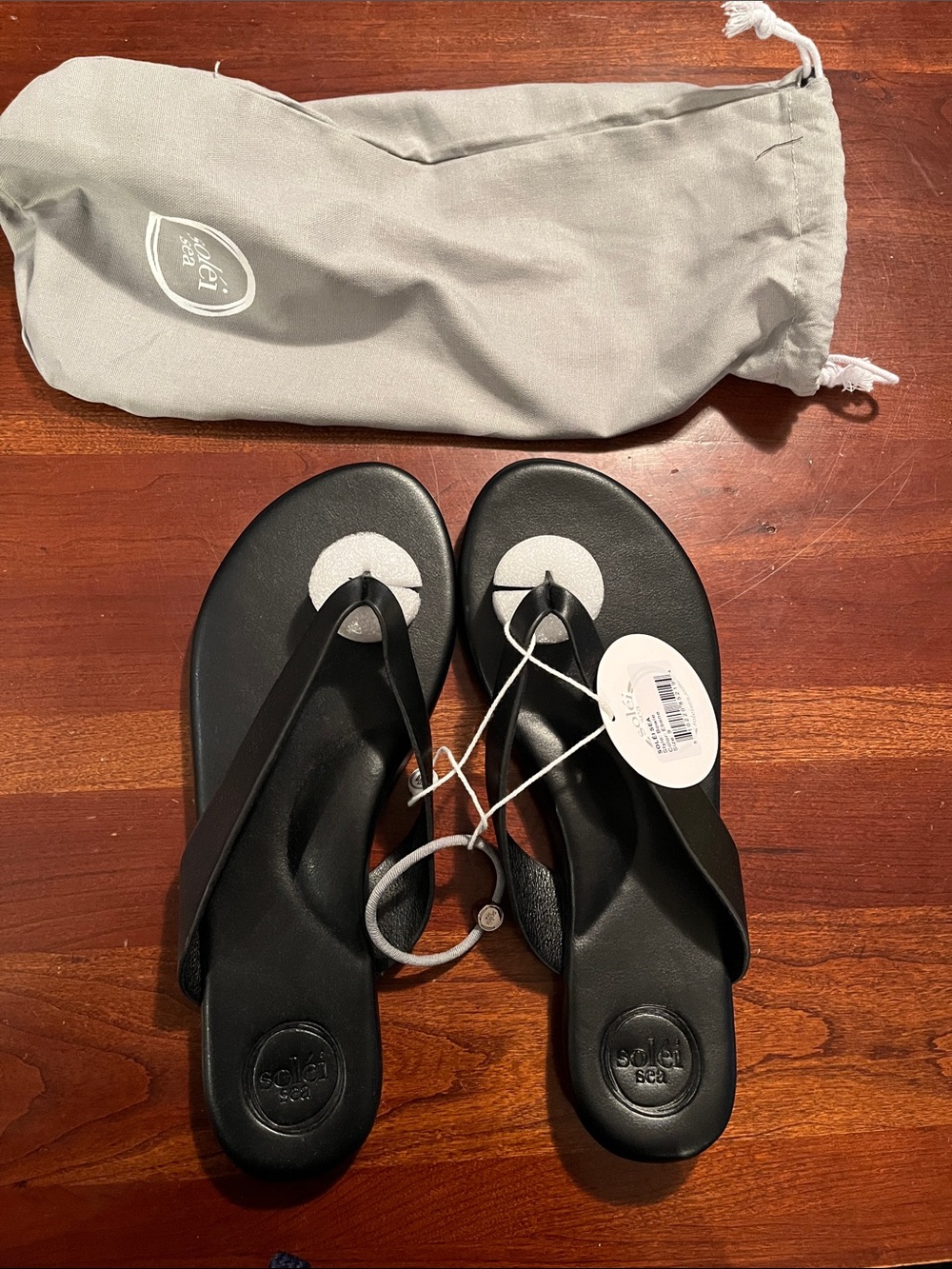 Solei Sea Black Flip Flops